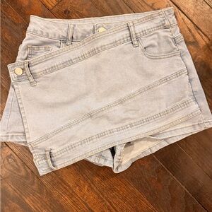 SHEIN Light Blue Denim Skort